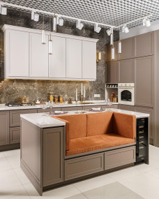 Угловая кухня с островом Угловая кухня с островом