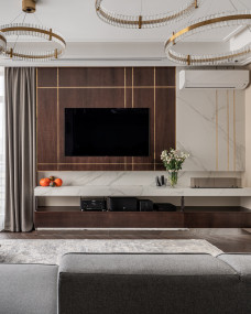 Тв-зона в гостиную из шпона Тв-зона в гостиную из шпона