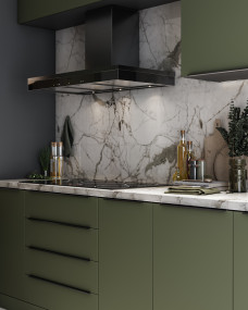 Кухня из двусторонних суперматовых и текстурированных плит AGT Кухня из двусторонних суперматовых и текстурированных плит AGT
