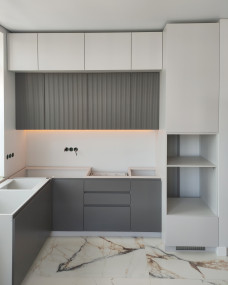 Угловая кухня с МДФ фасадами Угловая кухня с МДФ фасадами