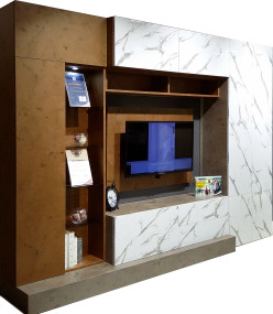 Гостиная с фасадами из МДФ Alvic Гостиная с фасадами из МДФ Alvic