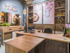 Стол рабочий с кожей + тумба Стол рабочий с кожей + тумба