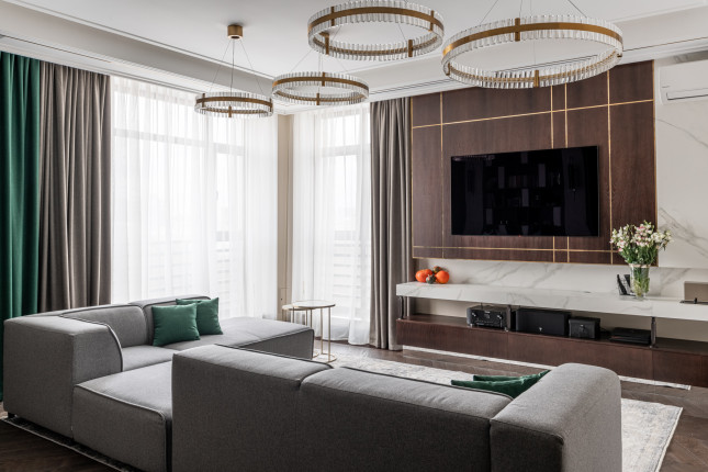 Тв-зона в гостиную из шпона Тв-зона в гостиную из шпона