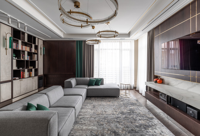 Тв-зона в гостиную из шпона Тв-зона в гостиную из шпона